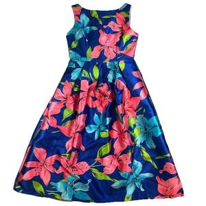 NWT Chicwish Blue Floral Formal A-Line Maxi Dress Wedding Summer Party Size MED